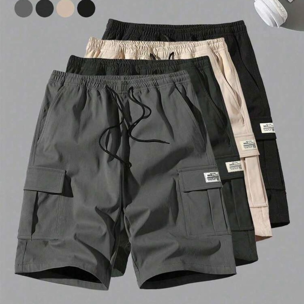 SHEIN Men's 4-Piece Cargo Bermuda Shorts Set – Large – NWOT